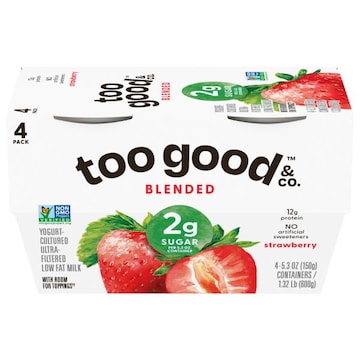 Too Good & Co. Yogurt, Blended, Strawberry