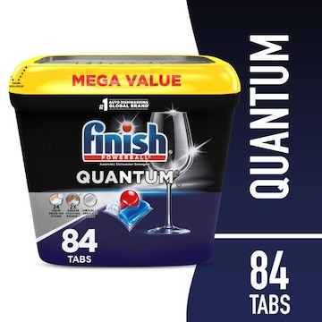 Finish Finish Quantum Dishwasher Detergent, Premium Dishwashing Tablets, 84 tabs