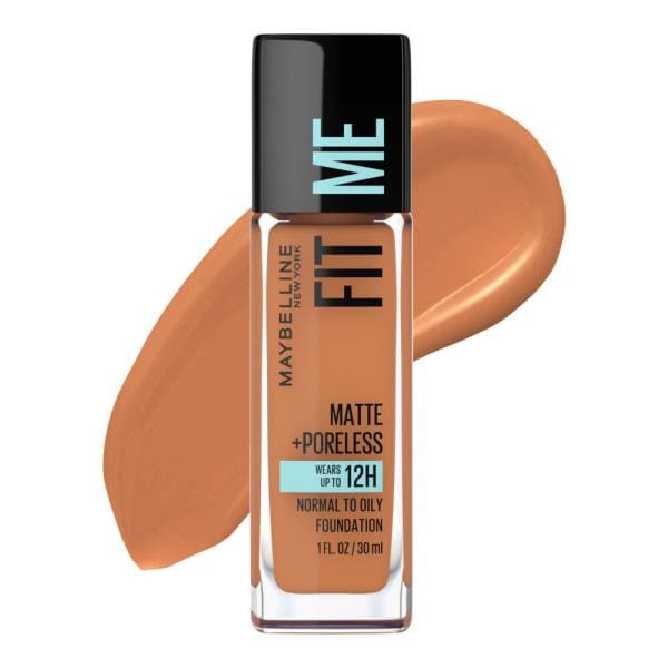 Maybelline Fit Me Matte + Poreless Liquid Foundation Makeup Spicy Brown 