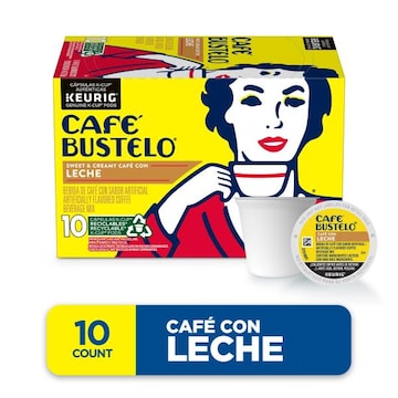 Café Bustelo Sweet & Creamy Café con Leche Coffee, Keurig K-Cup Pods