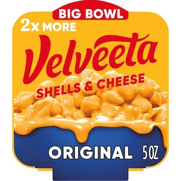 Velveeta Shells & Cheese Original Mac and Cheese Easy Microwavable Dinner Big Bowl