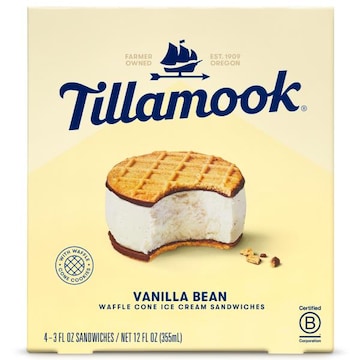 Tillamook Ice Cream Sandwiches, Vanilla Bean