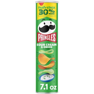 Pringles Potato Crisps Chips Sour Cream and Onion, Lunch Snacks