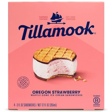 Tillamook Ice Cream Sandwiches, Oregon Strawberry