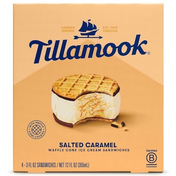 Tillamook Ice Cream Sandwiches, Salted Caramel