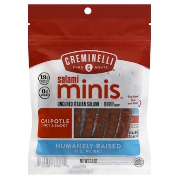 Creminelli Fine Meats Salami Minis, Chipotle