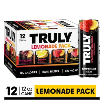 TRULY Hard Seltzer Hard Seltzer, Variety Pack, Lemonade