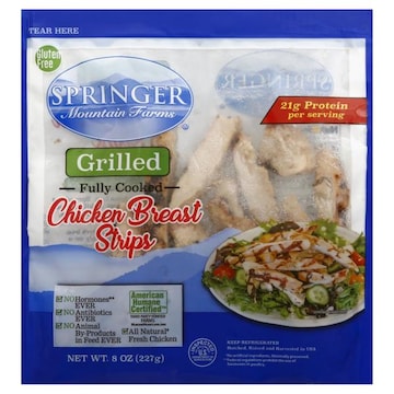 Springer Mountain Farms Chicken Breast Strips, Grilled