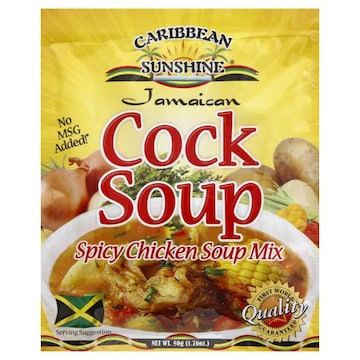 Caribbean Sunshine Soup Mix, Spicy Chicken, Cock Soup, Jamaican
