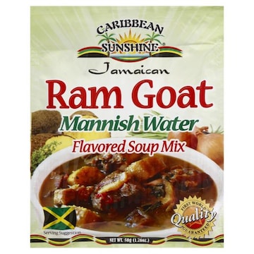 Caribbean Sunshine Flavored Soup Mix, Mannish Water, Ram Goat, Jamaican