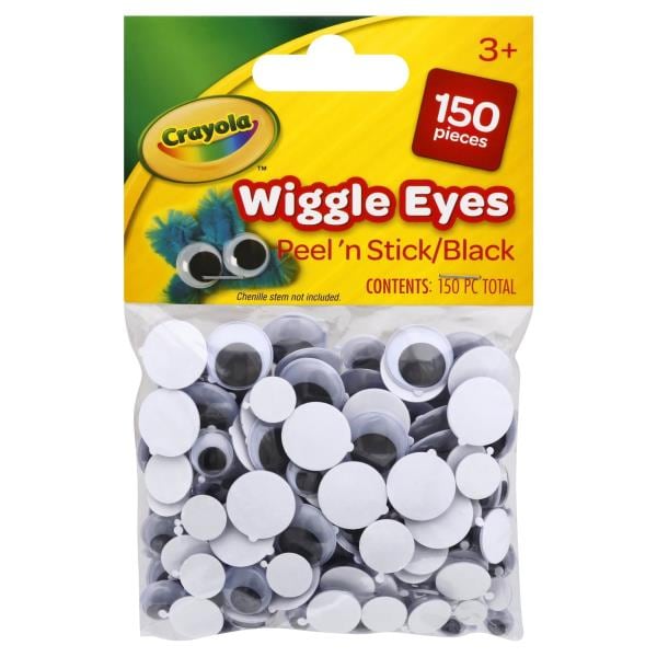 Crayola Wiggle Eyes, Peel 'n Stick, Black, 3+ Publix Super Markets