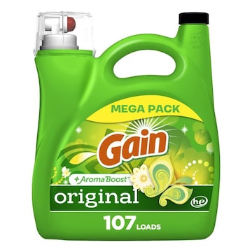 Gain Liquid Laundry Detergent, Original Scent, 107 Loads, 154 oz