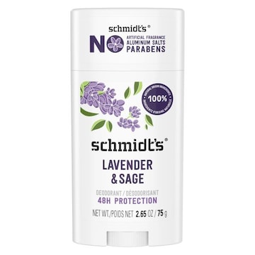 Schmidt's Lavender & Sage with 24 Hour Odor Protection, Aluminum-Free Vegan Deodorant