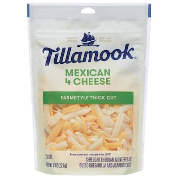 Tillamook Shredded Cheese, Mexican 4 Cheese, Farmstyle Thick Cut, Monterey Jack