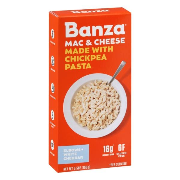 Banza Mac & Cheese, Made with Chickpea Pasta, Elbows + White