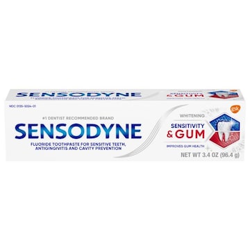 SENSODYNE Sensitivity & Gum Teeth Whitening Sensitive Toothpaste - 3.4 Oz