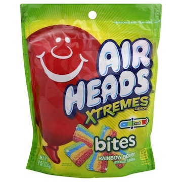 AirHeads Xtremes Candy, Rainbow Berry, Bites