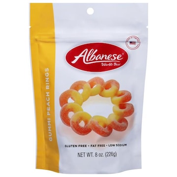 Albanese World's Best Gummi Peach Rings