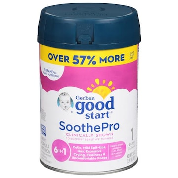 Gerber Good Start SoothePro Infant Formula with Iron, Milk Based Powder, Stage 1 (0 to 12 Months)