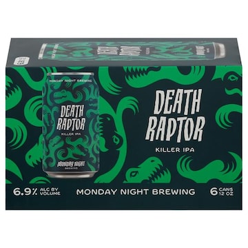 Monday Night Brewing Beer, Killer IPA, Death Raptor