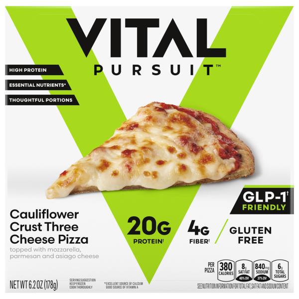 Life Cuisine Pizza, Three Cheese, Cauliflower Crust, Protein Lovers