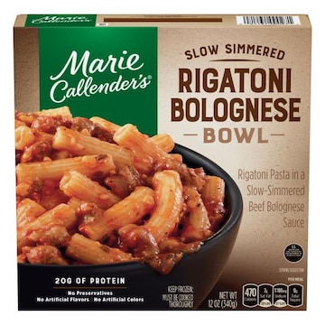 Marie Callender's Rigatoni Bolognese Bowl, Slow Simmered