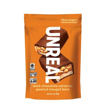 Unreal Dark Chocolate Caramel Peanut Nougat Bars