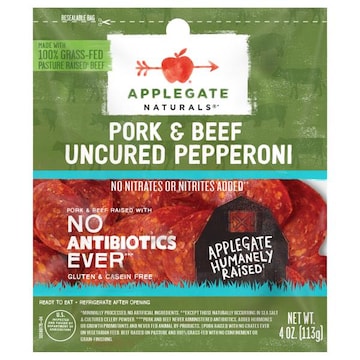 Applegate Naturals Uncured Pork & Beef Pepperoni Sliced