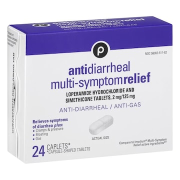 Publix Multi-Symptom Relief, Anti-Diarrheal, Caplets