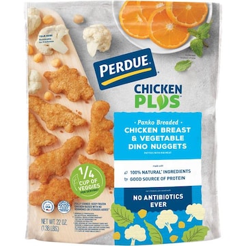 PERDUE® Chicken Plus Dino Nuggets, Chicken Breast & Vegetable, Panko Breaded