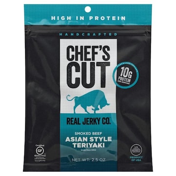 Chef's Cut Jerky Real Jerky Co. Jerky, Smoked Beef, Asian Style Teriyaki
