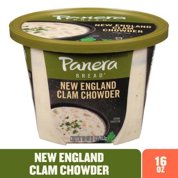Panera Bread New England Clam Chowder, 16 OZ Soup Cup (Gluten Free