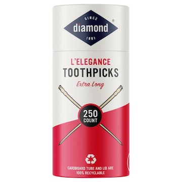 Diamond Toothpicks, Extra Long, L'Elegance