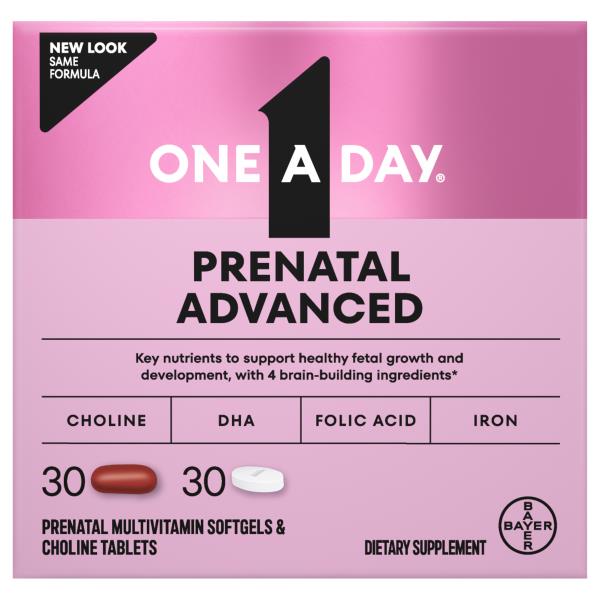 One A Day Softgels & Choline Tablets Prenatal Advanced | Publix