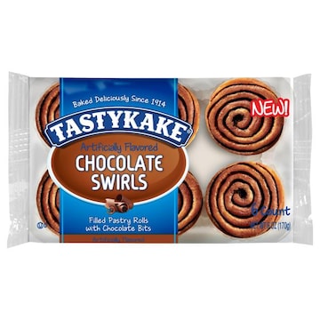 Tastykake Pastry Rolls, Chocolate Swirls