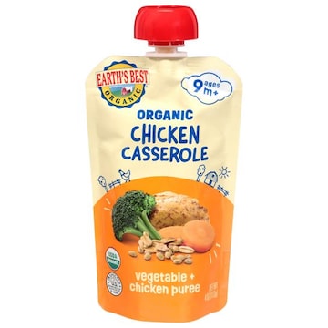 Earth's Best Organic Ages 9 m+ Chicken Casserole Vegetable + Chicken Puree