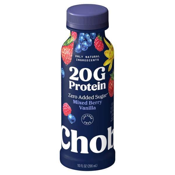 Chobani Protein Drink, Zero Added Sugar, Greek Yogurt, Mixed Berry