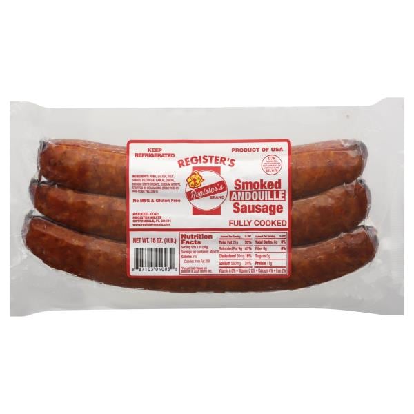 Registers Meat Company Sausage, Andouille, Smoked Publix Super Markets
