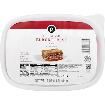 Publix Thin Sliced, Black Forest Ham