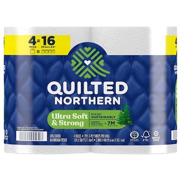 Quilted Northern Toilet Paper, 4 Mega Rolls