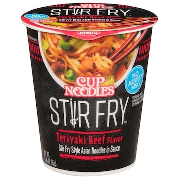 Nissin Cup Noodles Stir Fry, Teriyaki Beef Flavor