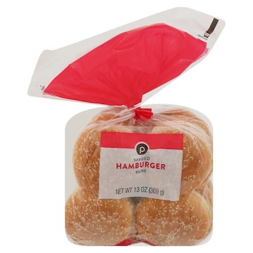 Publix Hamburger Buns, Seeded