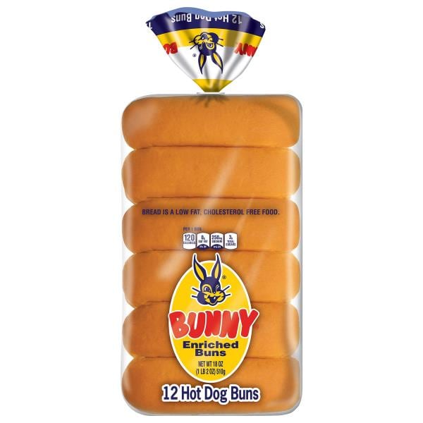 Bunny Hot Dog Buns, Enriched | Publix Super Markets