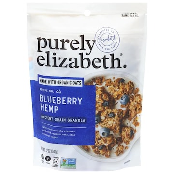 Purely Elizabeth Ancient Grain Granola, Blueberry Hemp, Recipe No. 04