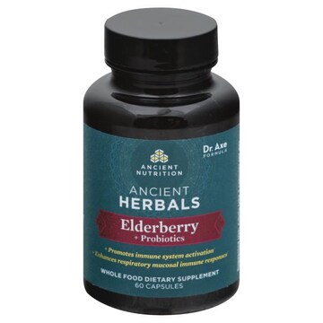 Ancient Nutrition Ancient Herbals Elderberry + Probiotics, Capsules