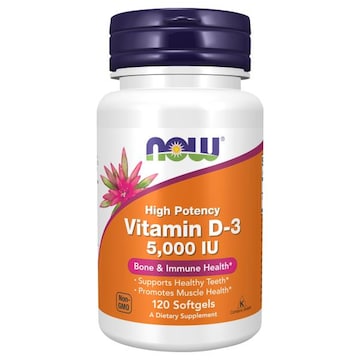 Now Vitamin D-3, High Potency, 5,000 IU, Softgels