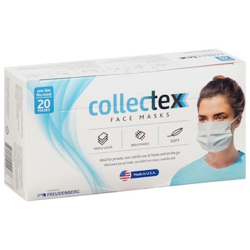 Icu Health Face Masks, Disposable, White, 3-Ply