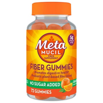 Metamucil Fiber Gummies, No Sugar Added, Orange, Gummies