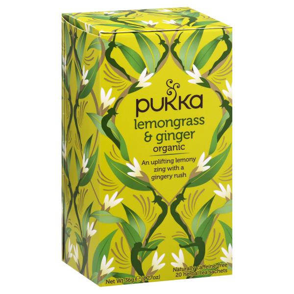 Pukka Herbal Tea, Organic, Lemongrass & Ginger, Sachets Publix Super