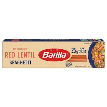 Barilla Red Lentil Spaghetti Pasta - Good Source of Plant-Based Protein, Excellent Source of Fiber, Kosher, Gluten Free & Non-GMO